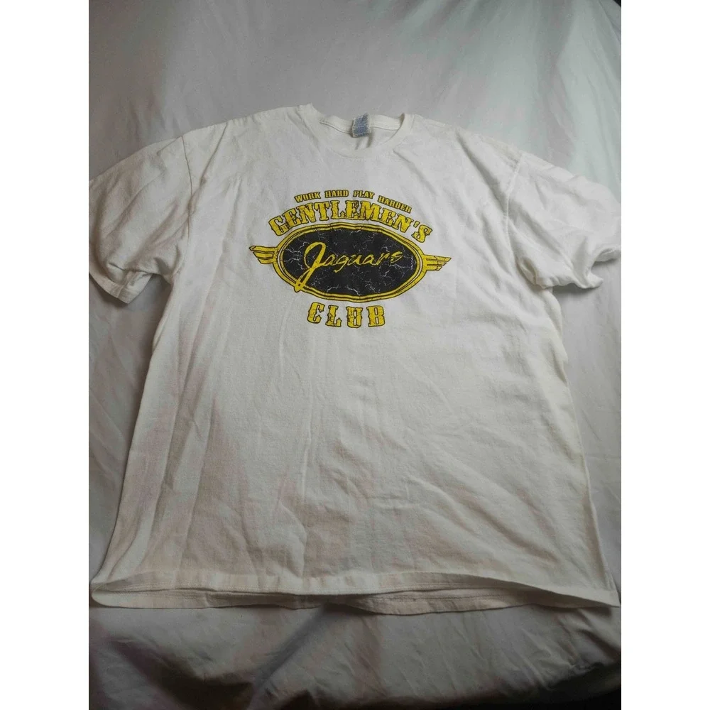 Jaguars Gentlemen's Club T-Shirt Mens 2XL Work Hard Play Harder White Streetwear